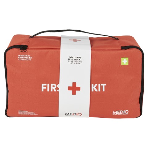 MEDIQ ESSENTIAL FIRST AID KIT WORKPLACE RESPONSE SOFT PACK 1-25 H/RISK